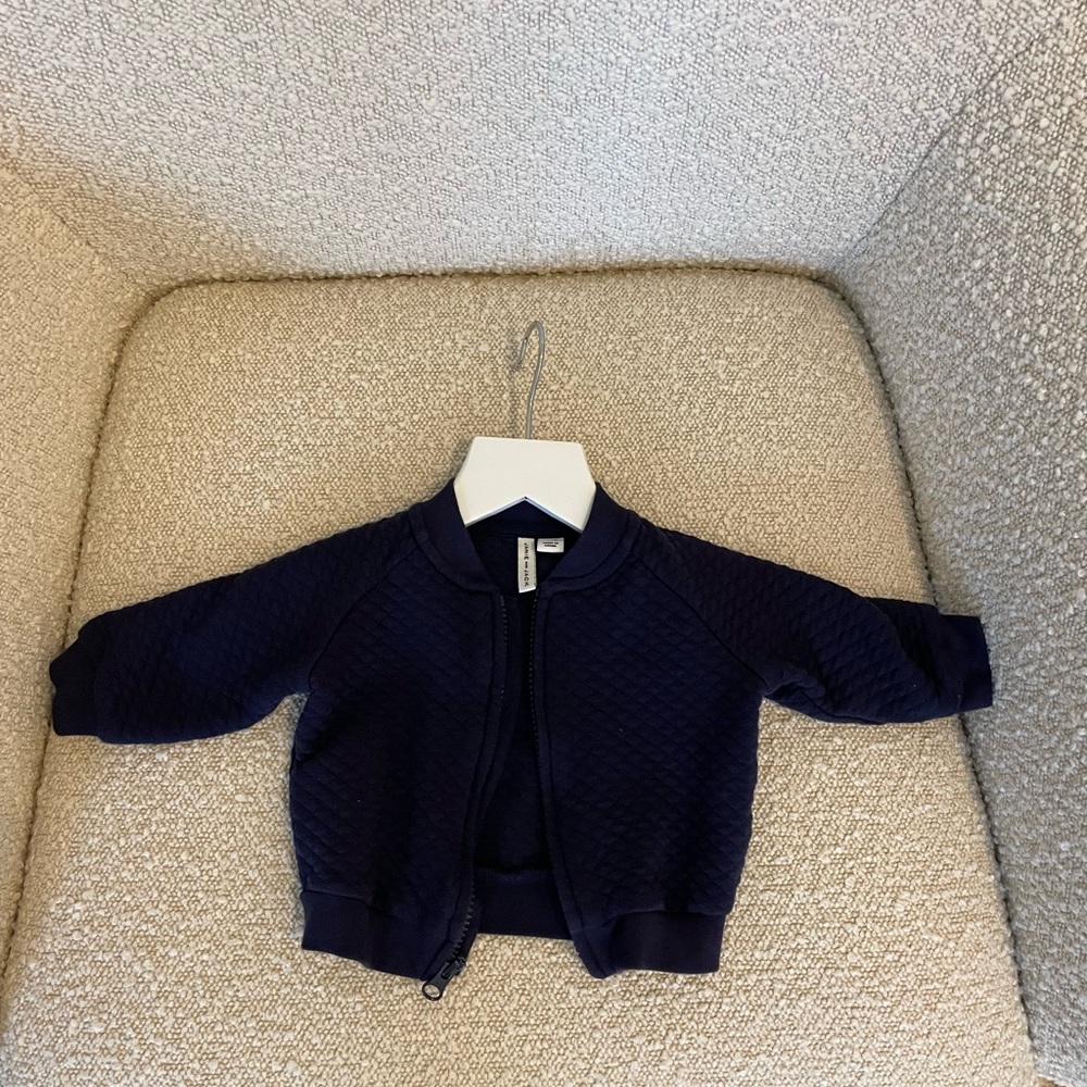 Janie and Jack Baby Boy Quilted Cardigan / Bomber Jacket (3-6 mo)
